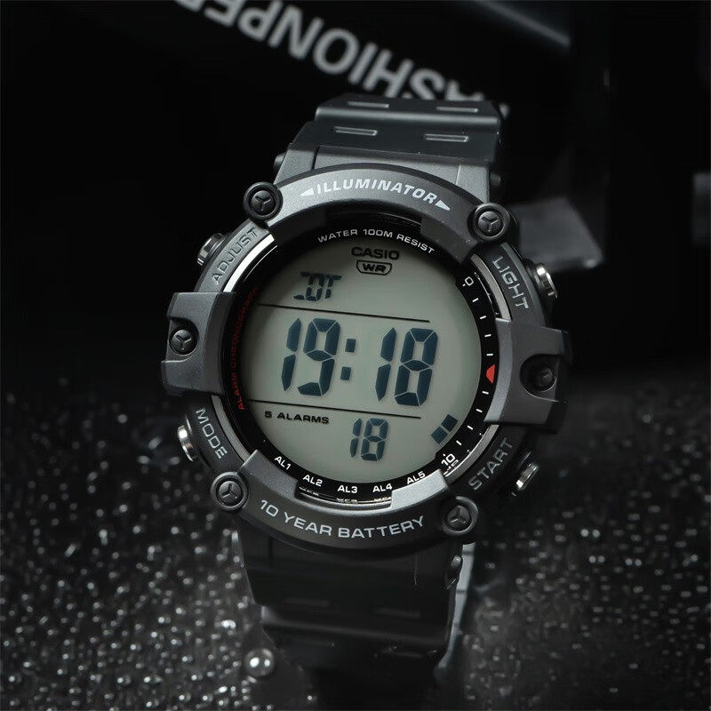 卡西欧学生手表男学生百搭大表盘数显电子运动石英表女AE1500WHX3,淘宝优惠券,粉丝福利购,淘宝优惠卷