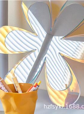 网红炫彩亚克力克力装化妆客厅桌面饰镜云朵镜亚子创意不规则艺术