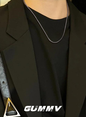 钛钢嘻哈风项链配饰简约个性潮男