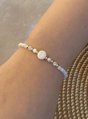 26字母手炼 串珠贝壳手饰 欧美新款饰品Shell letter bracelet