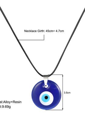 Blue eye necklace women恶魔之眼项链土耳其蓝眼睛玻璃吊坠项链