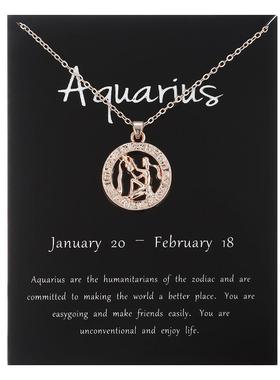 round stereoscopic pendant necklace 十二星座圆形立体吊坠项炼