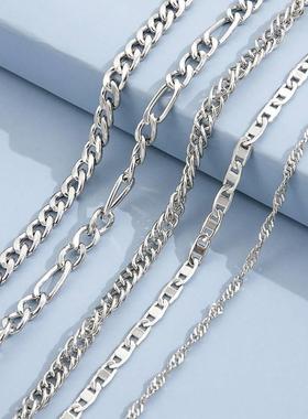 Metal Chain Anklet Set For Women Vintage Ankle Bracelets Fem