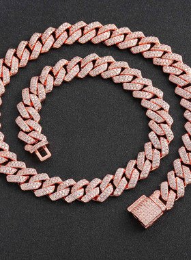 欧美男士嘻哈条形古巴项链Hiphop