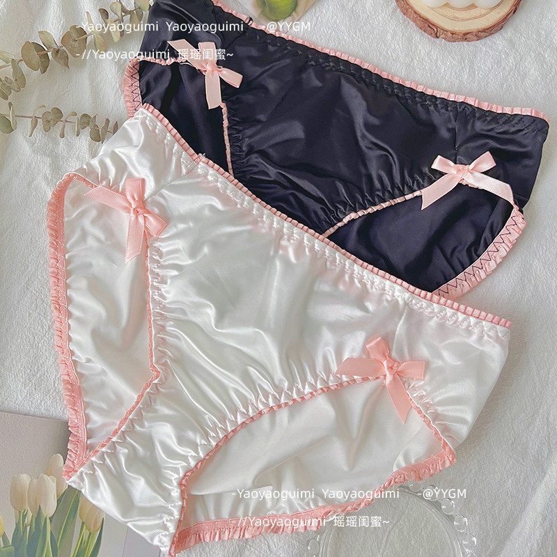 瑶瑶闺蜜日系软妹可爱内裤女丝滑冰丝速干三角裤低腰性感少女短裤,淘宝优惠券,粉丝福利购,淘宝优惠卷