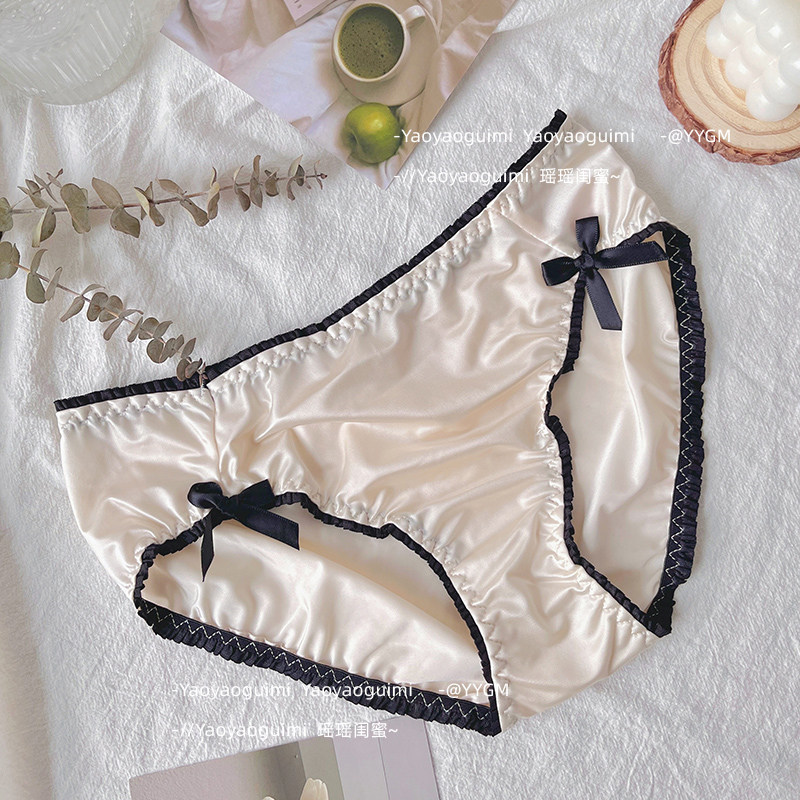 瑶瑶闺蜜日系软妹可爱内裤女丝滑冰丝速干三角裤低腰性感少女短裤,淘宝优惠券,粉丝福利购,淘宝优惠卷