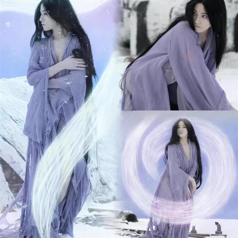 电影汉服娜然妲己红色同款古装封神榜狐媚性感舞蹈写真服演出仿妆