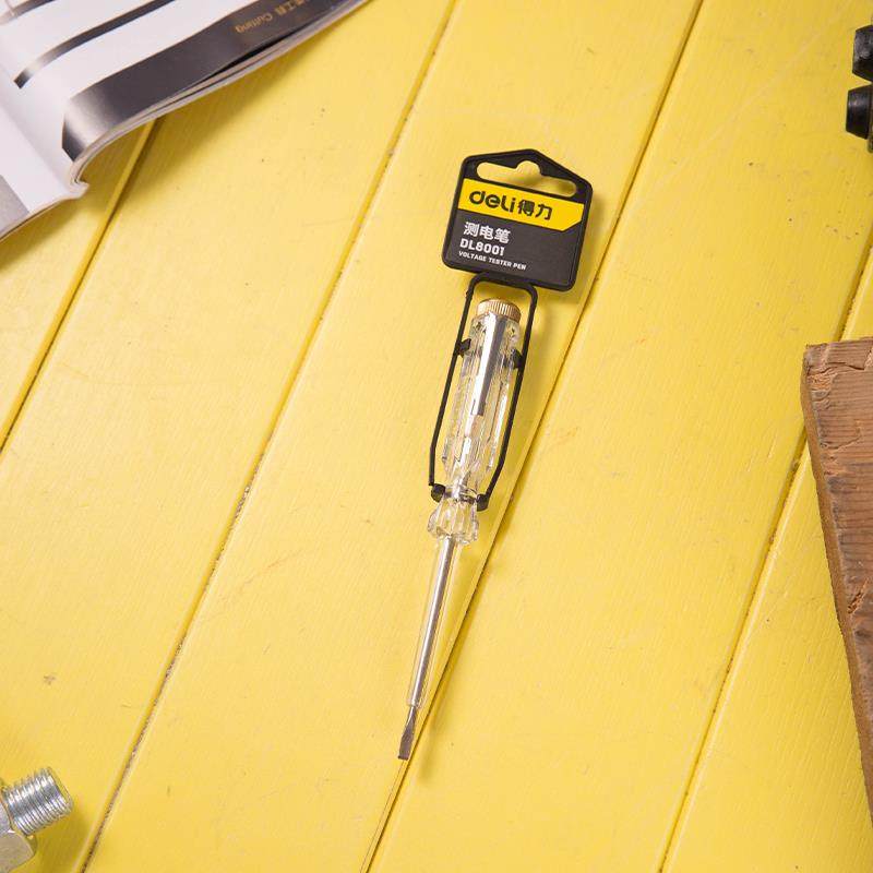 得力工具 简易式测电笔家用电工多功能透明柄螺丝刀LEDDL8001 2 3,淘宝优惠券,粉丝福利购,淘宝优惠卷