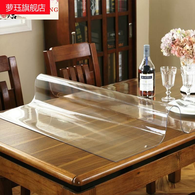 pⅴc防水桌布防油防污桌垫铺在茶几上的垫子铺桌子的塑料布透明桌-图0