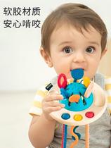 Baby Pumping Leash Toy Fingers Flying Saucer Cheerleader Fine Action Kid 0-1-Year-Old Baby Hands Catch The Ball