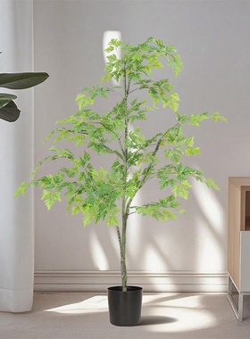 北欧风仿真绿植胡杨树假树盆栽室内家居落地装饰摆件仿生植物造景