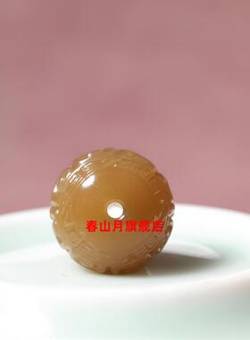 天然新疆和田玉散单珠且末
