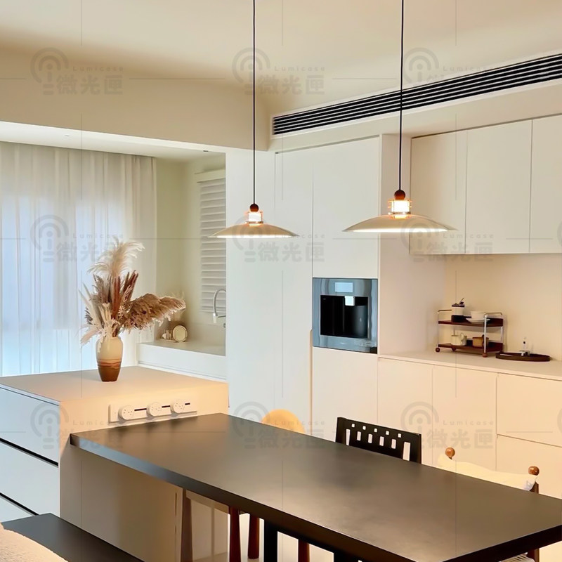 法式奶油风餐厅吧台岛台飞碟吊灯设计师氛围高级感书房卧室护眼灯,淘宝优惠券,粉丝福利购,淘宝优惠卷