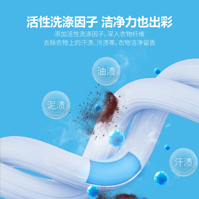 mild&mily麦德觅强力去渍香氛洗衣液2kg+4袋500ml - 图0