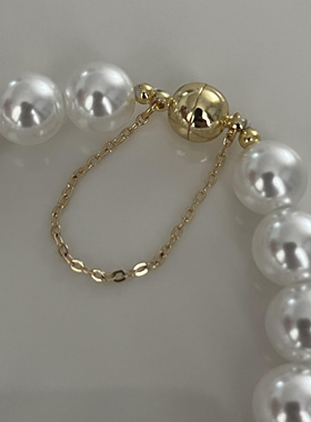 西大班澳白珍珠手链防脱磁吸扣女