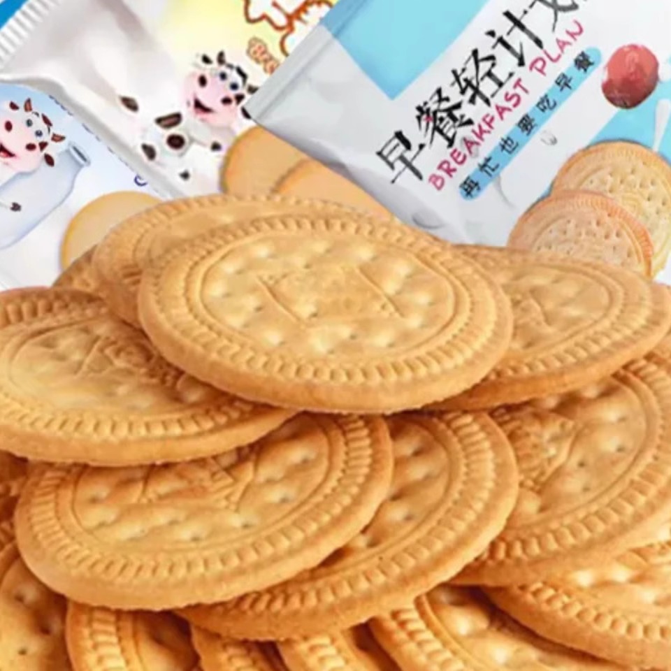 早餐饼干牛奶味礼盒网红好吃小圆饼老人儿童零食散装多口味整箱