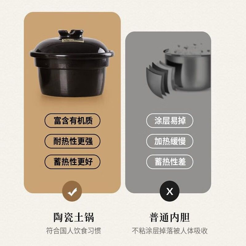 日本sezze西哲伊贺烧无涂层家用电饭煲陶瓷智能多功能养生汤锅