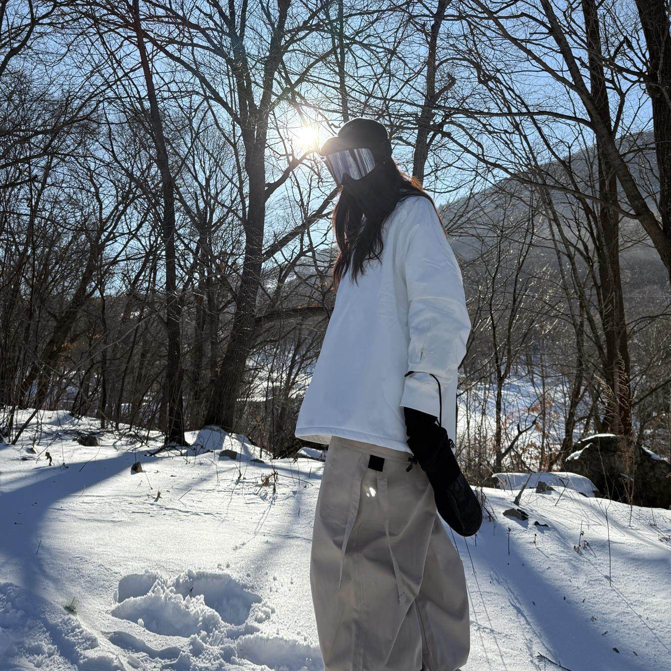 滑雪卫衣 黑白拼色/ 白色 防水加绒加厚 小个子男女同款单板,淘宝优惠券,粉丝福利购,淘宝优惠卷