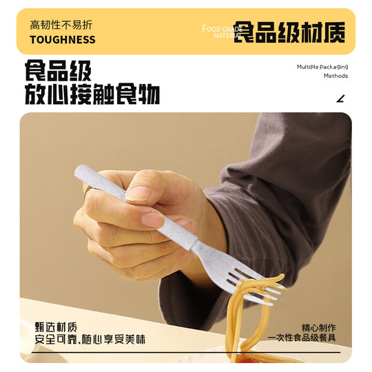 Biologisch abbaubares westliches Einwegbesteck, Gabeln und Löffel