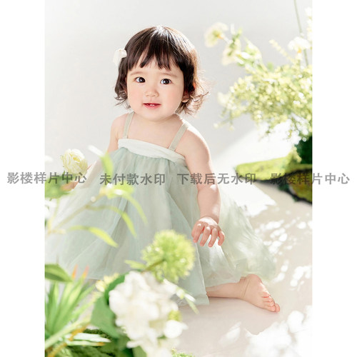 新款影楼工作室宝宝百天照儿童周岁照摄影样片样照样图f2087 - 图2