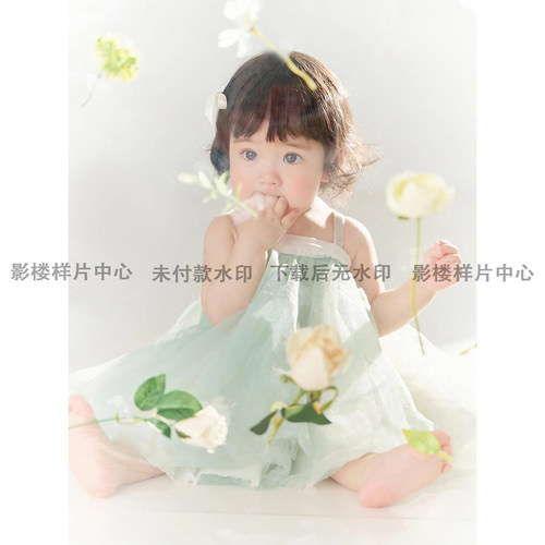 新款影楼工作室宝宝百天照儿童周岁照摄影样片样照样图f2087 - 图0