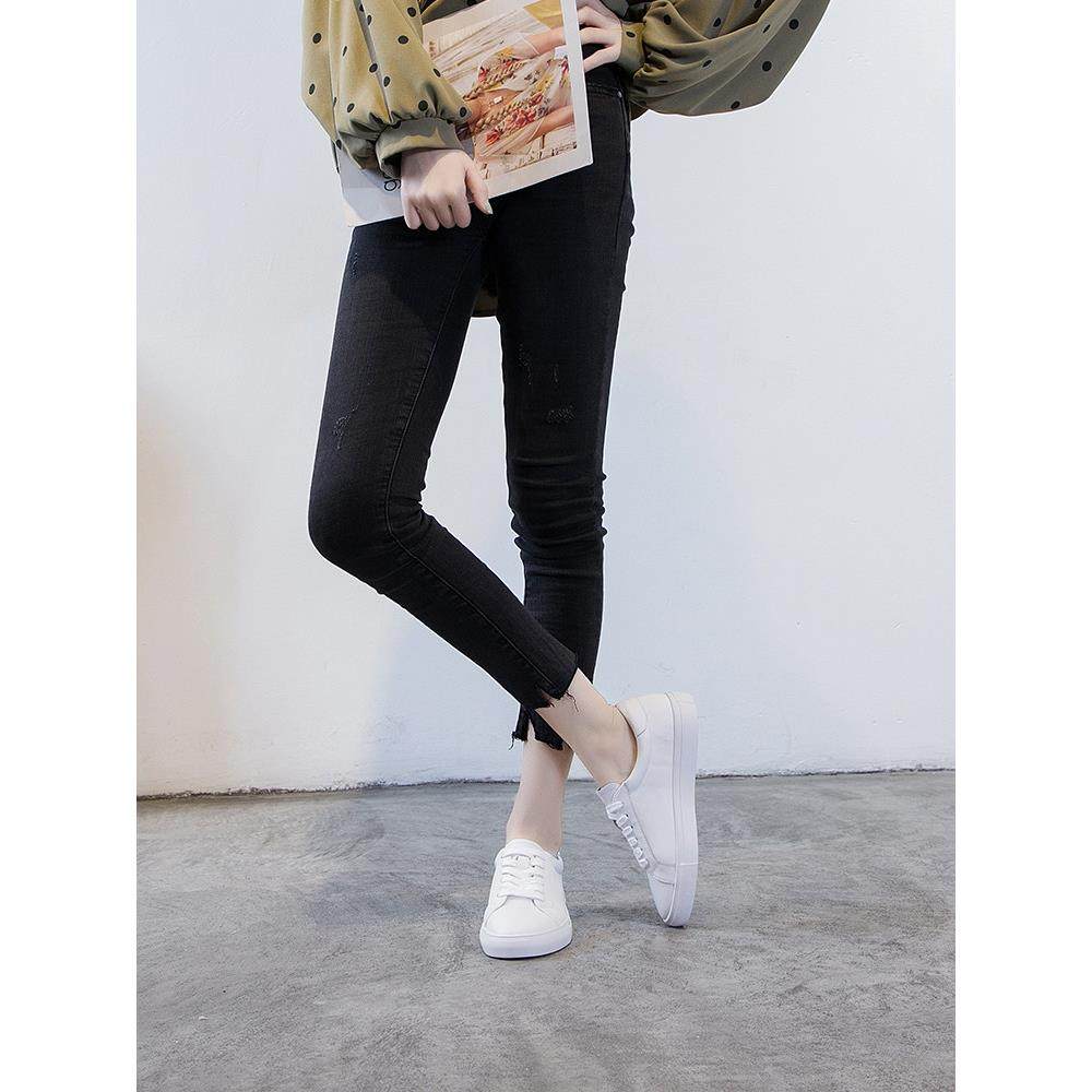 时尚品牌白色女鞋软底舒适系带鞋2025春季通用低帮平底鞋休闲运动,淘宝优惠券,粉丝福利购,淘宝优惠卷