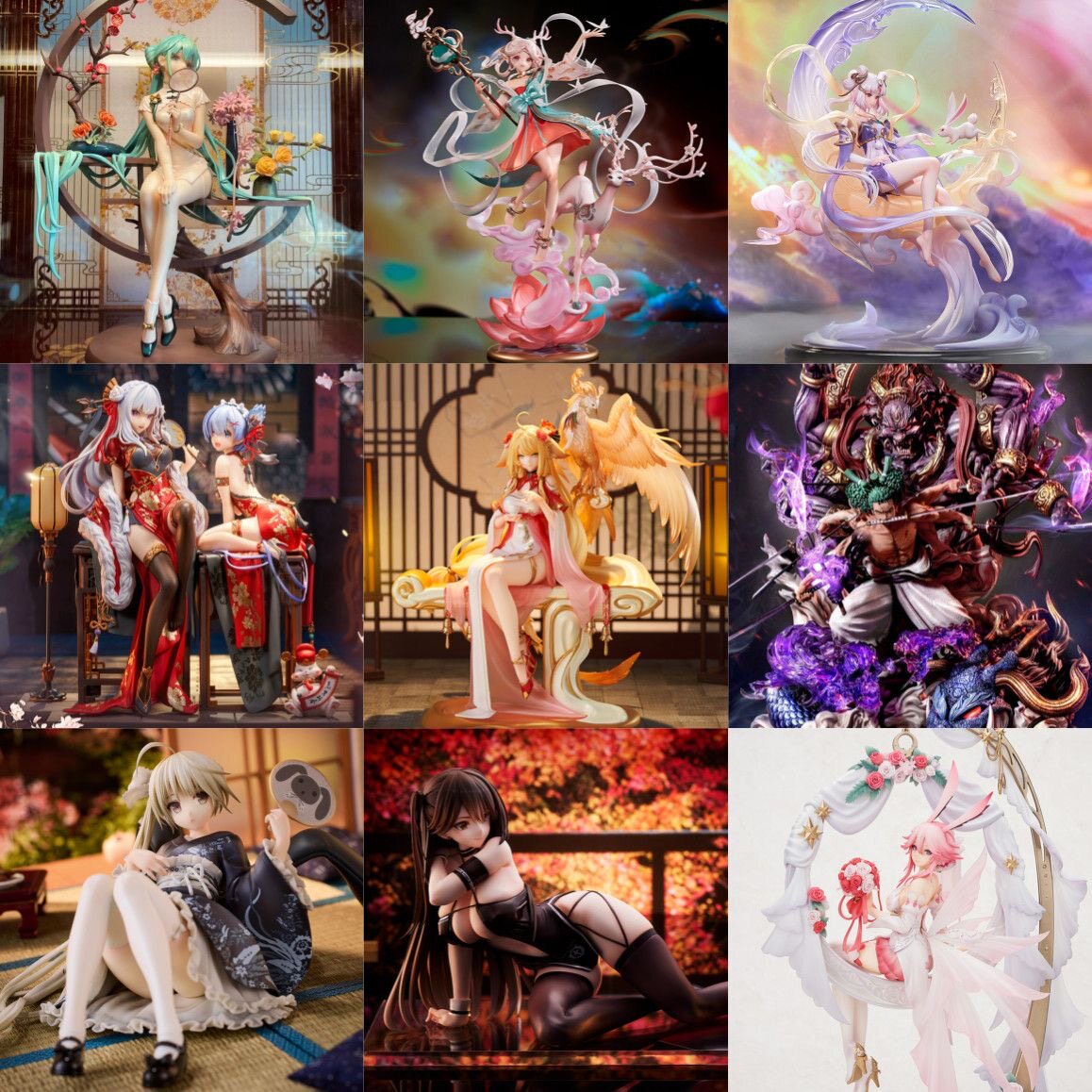 原神崩铁初音未来火影忍者海贼王鬼灭王者斗罗摆件二次元手办盲盒