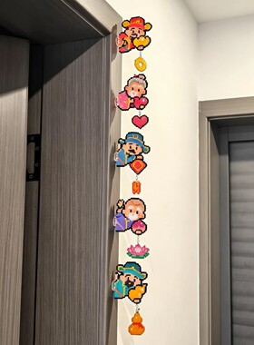 卡通入户门神仙串门装饰挂件