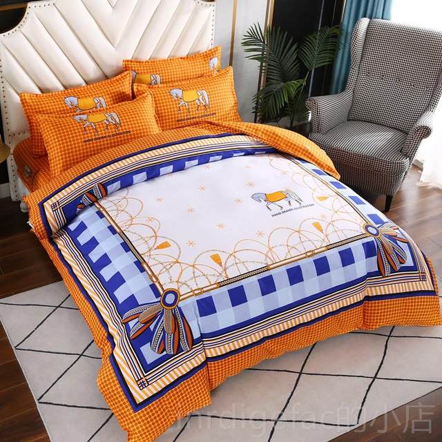 New luxury fairy nude a Tiansi B grinding sleeping hair four-piece set Ouhua high-end bed sheet princess quilt cover bedding