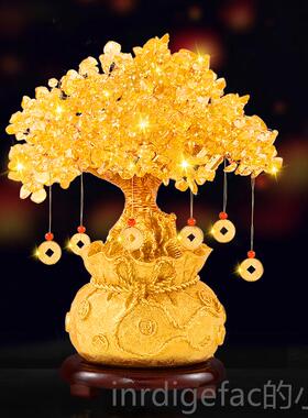 新款乔迁新电件居礼品发树财酒柜装饰品摆家居客厅视柜摇钱树新房