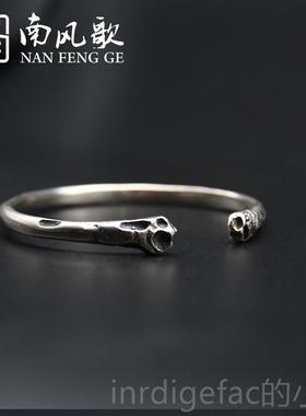 新款南风歌原创设《肋骨 》手 镯 925纯计银情侣 学生男女