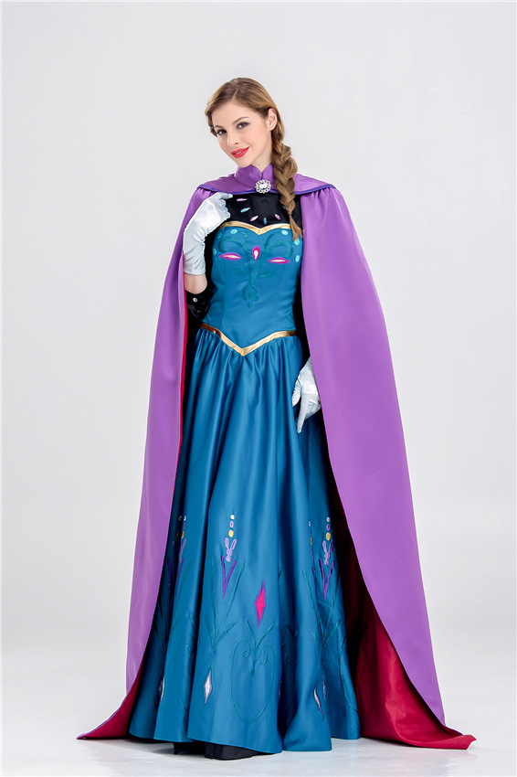 Frozen奇缘艾莎elsa冰雪女王成人礼万圣节服装安娜公主裙演出服