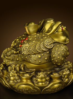 纯铜招财金蟾客厅店铺开业礼品