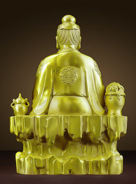 黄铜药王爷孙思邈铜像家居摆件