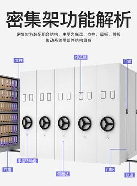 密集架档案室密集柜移动手摇智能电动钢制轨道档案凭证文件柜定制