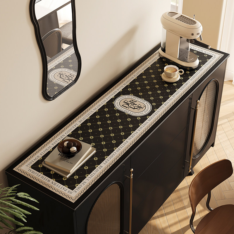 法式餐边柜电视柜桌垫免洗防水pvc桌布鞋柜台面轻奢桌面保护垫子,淘宝优惠券,粉丝福利购,淘宝优惠卷