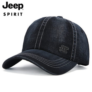 JEEP SPIRIT新款情侣款牛仔帽子棒球帽鸭舌帽时尚潮鸭舌帽男欧美