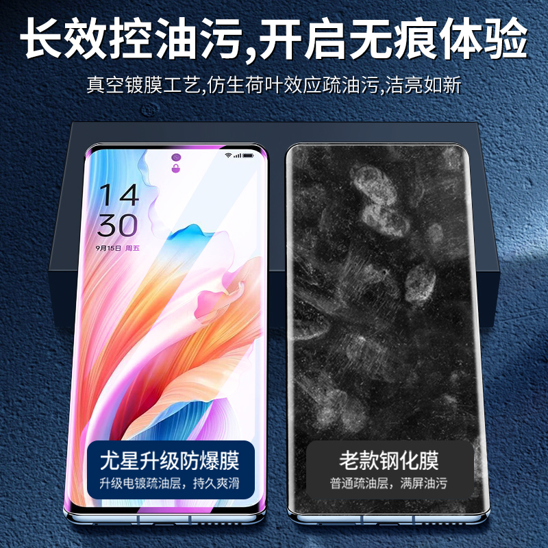 适用oppoa2pro钢化膜高清抗蓝光曲面防摔保护全屏覆盖opopa2pro手机贴膜防爆玻璃屏保水凝膜全包边新款防指纹-图1