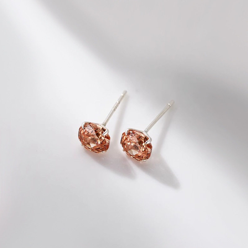 德国「 设计师」Mihmily天然黄水晶耳钉女S925纯银玫瑰冰花养耳洞,淘宝优惠券,粉丝福利购,淘宝优惠卷