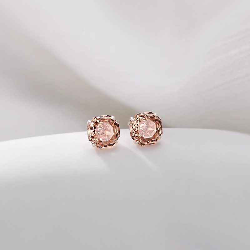 德国「 设计师」Mihmily天然黄水晶耳钉女S925纯银玫瑰冰花养耳洞,淘宝优惠券,粉丝福利购,淘宝优惠卷