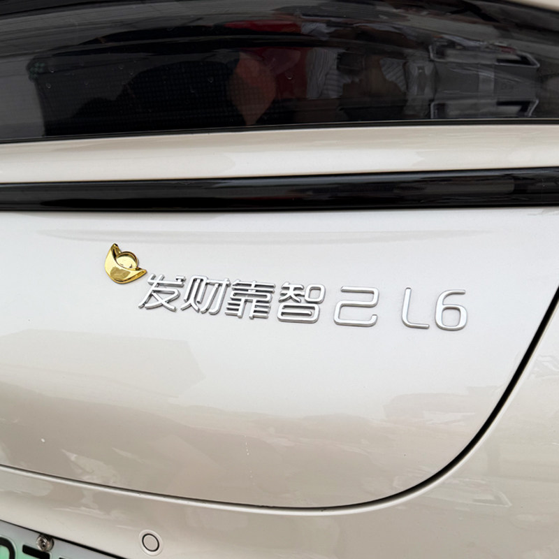适用智己车标人一定要靠智己管好你智己3D立体创意改装饰尾标车贴