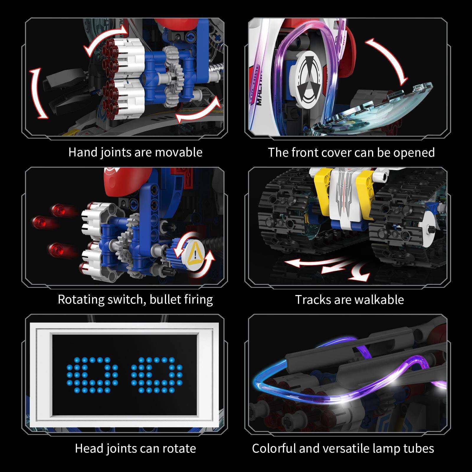 新品LED屏幕表情变化灯光积木科教小颗粒编程积木玩具机器人,淘宝优惠券,粉丝福利购,淘宝优惠卷