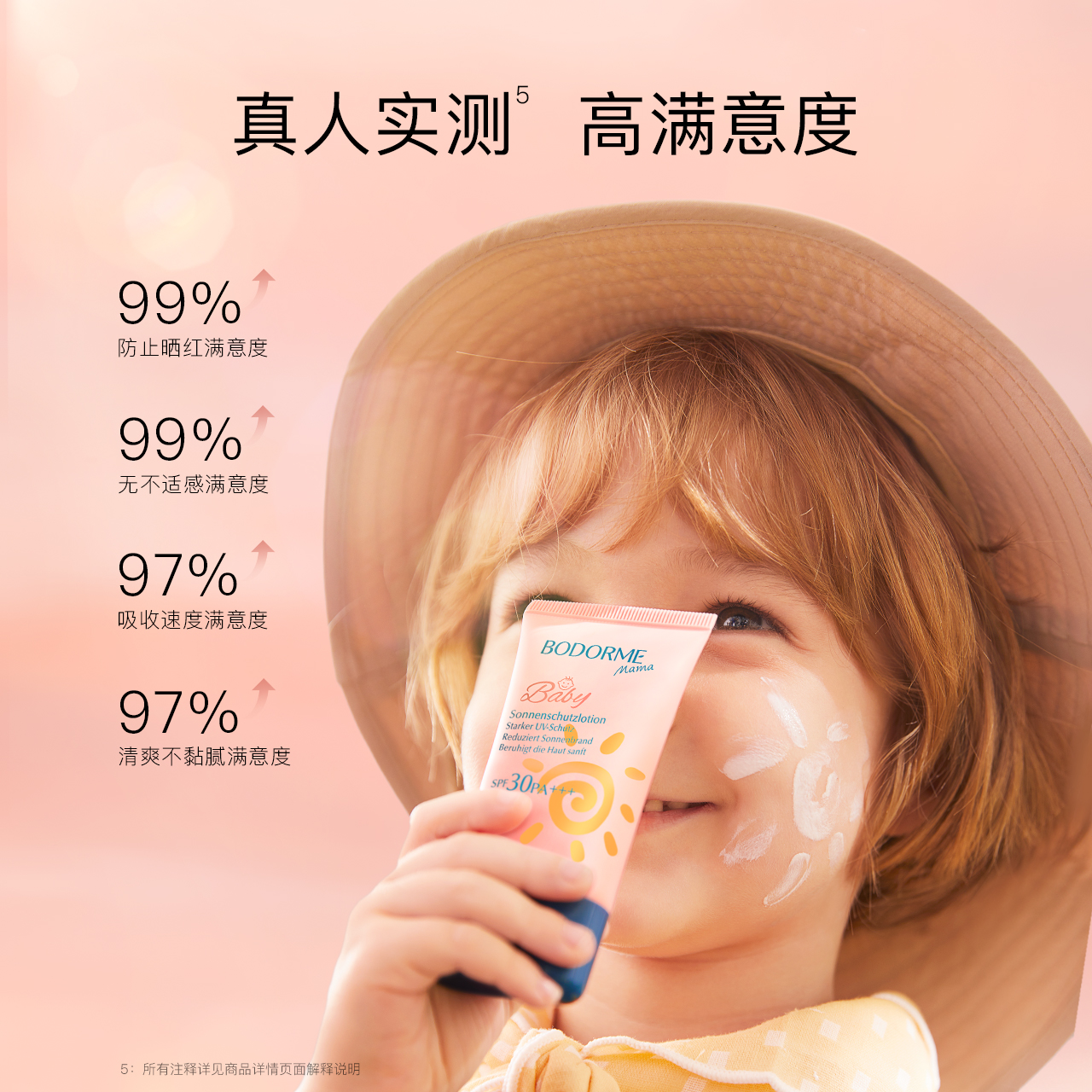 贝德美MAMA儿童防晒霜隔离霜防晒红晒黑宝宝专用户外润肤霜 SPF30-图3