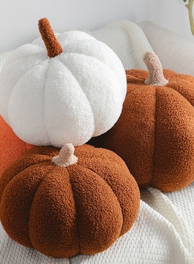 2025新款北欧风波点南瓜抱枕复古轻奢家居装饰儿童卧室靠垫