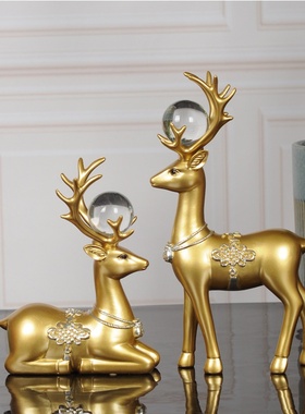 2025新款中式创意招财如意葫芦装饰摆件客厅玄关轻奢乔迁礼物