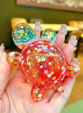 2025新款夜光流沙梦幻小乌龟情侣对碰互动仿真动物玩偶卧室萌宠