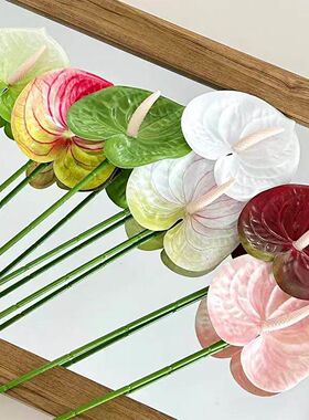 3D打印红掌仿真花火鹤掌家居装饰仿真绿植假花厂家花卉