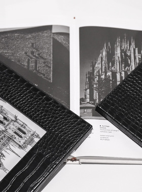 现代极简6寸7寸皮革相框摆件家居客厅书房桌面相框摆台装饰画框