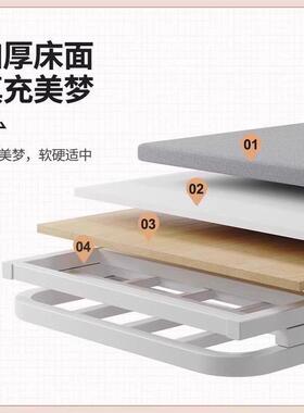 折叠床单人床家用午休小床成人简易出租屋1米2便携双人床硬板铁床