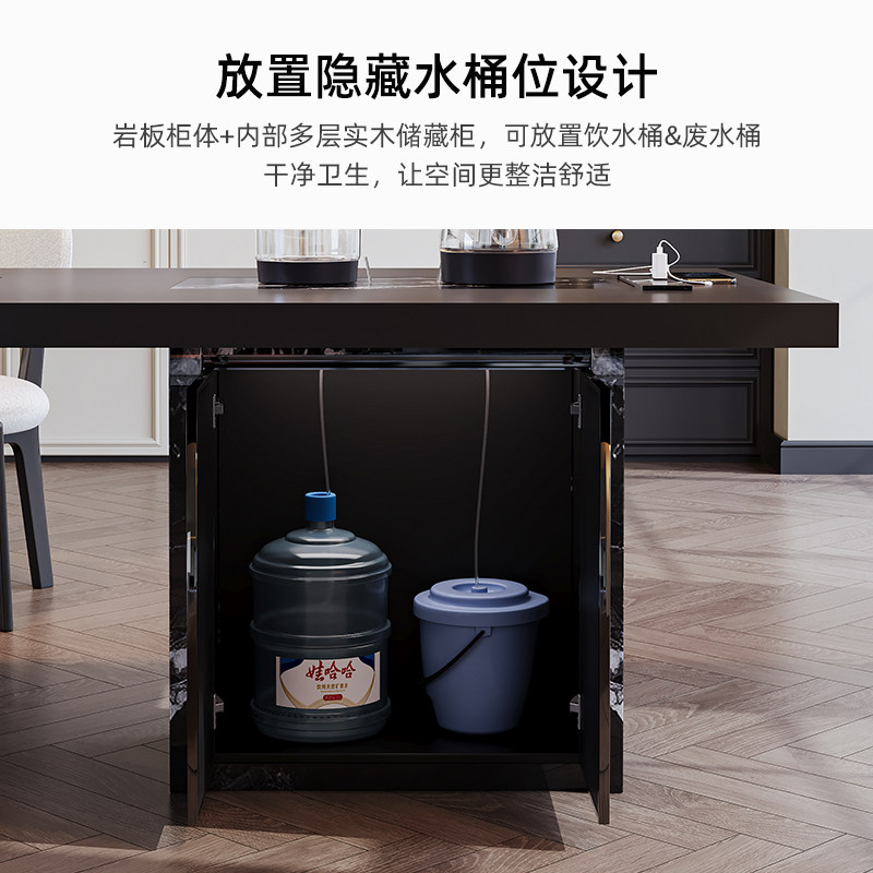 岩板茶桌书桌一体两用极简法式复古别墅设计师款禅意茶室岛台茶台,淘宝优惠券,粉丝福利购,淘宝优惠卷